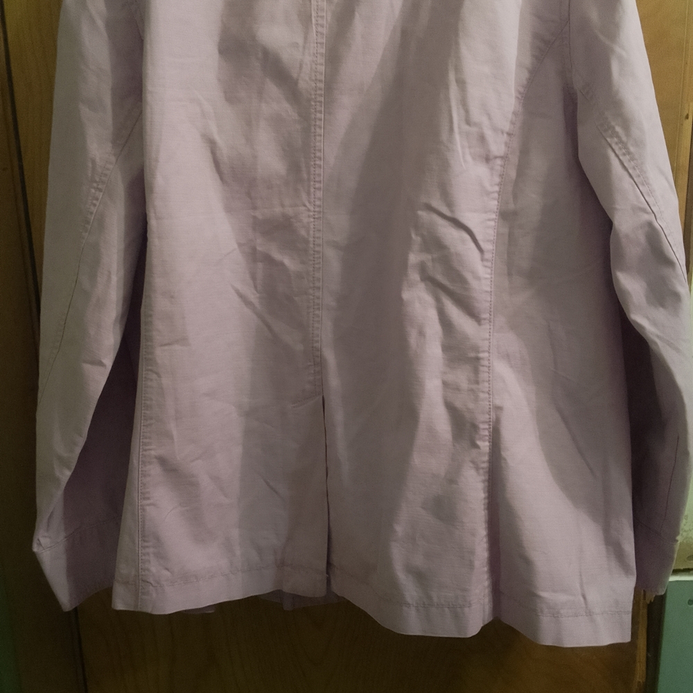 Talbots Light Purple Military Button FrontUtility Jacket Size 1x 100% Cotton - Picture 2 of 15